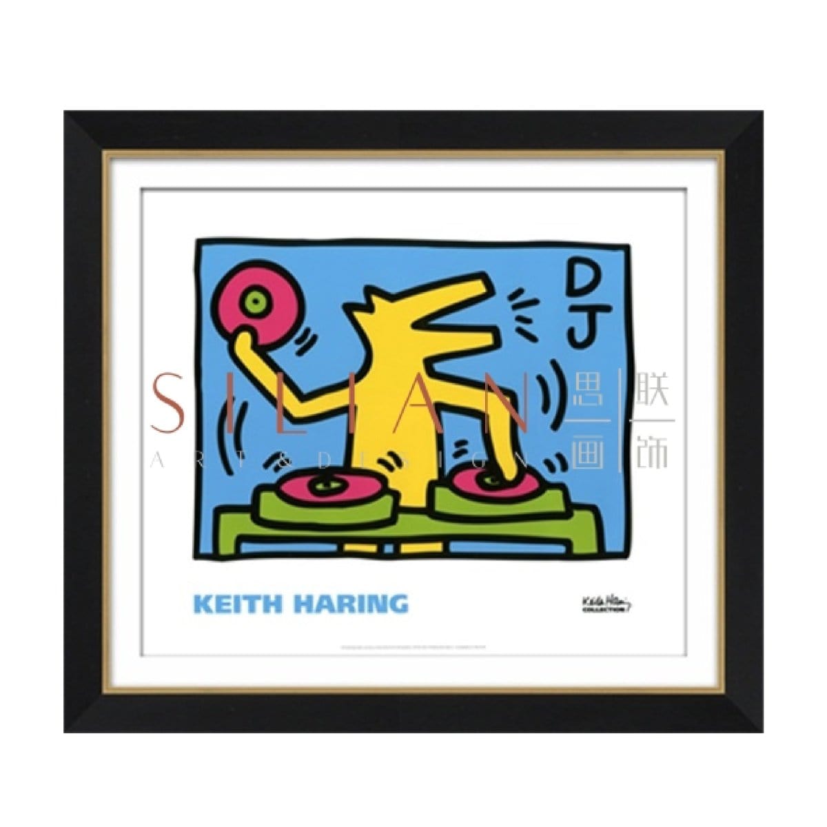 Keith Haring - KH07 Licensed Print (PT1224-2) picket and rail