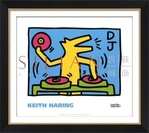 Keith Haring - KH07 Licensed Print (PT1224-2) picket and rail