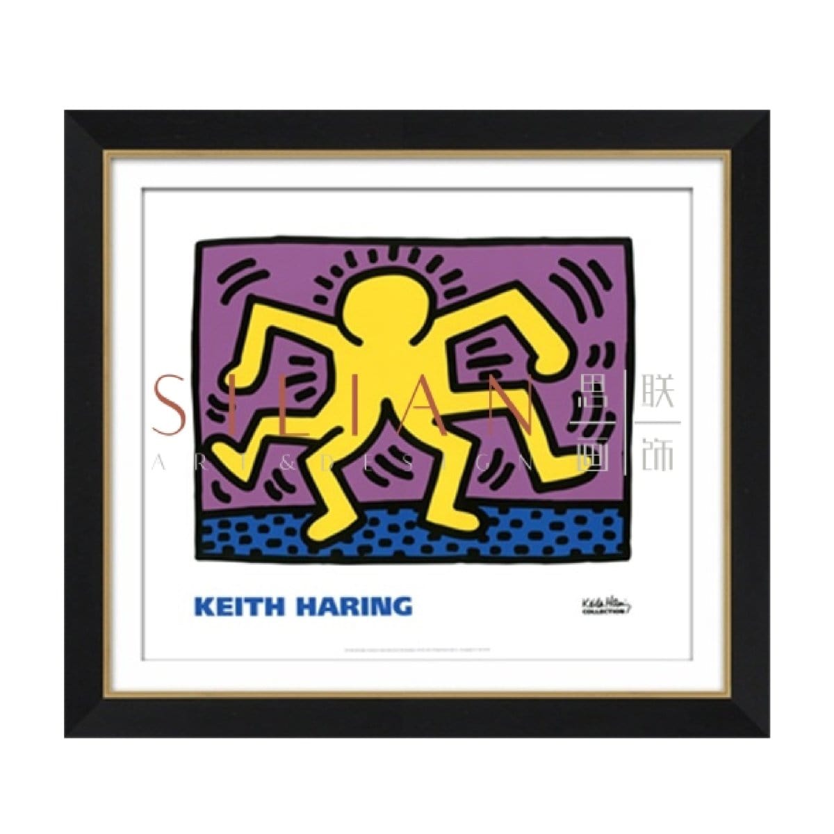 Keith Haring - KH08 Licensed Print (PT1224-1) picket and rail