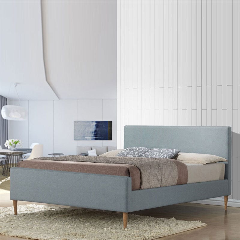 Kobe Fabric-Upholstered Queen Bed **CLEARANCE** picket and rail
