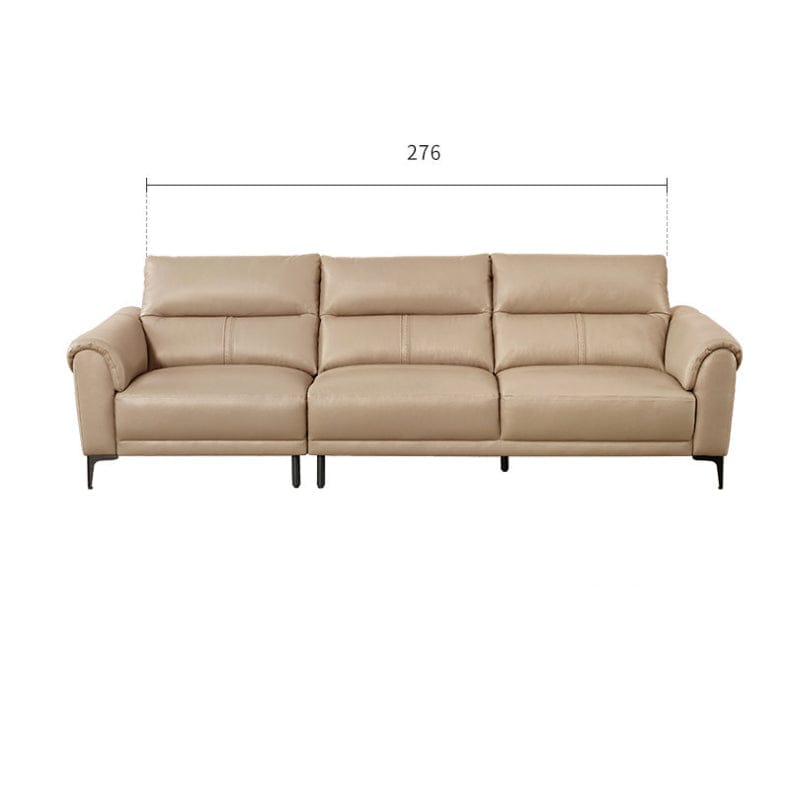 KUKA #1111 3-Seater-Shape Minimalist Design Top Grain Leather Sofa (Factory Direct) picket and rail