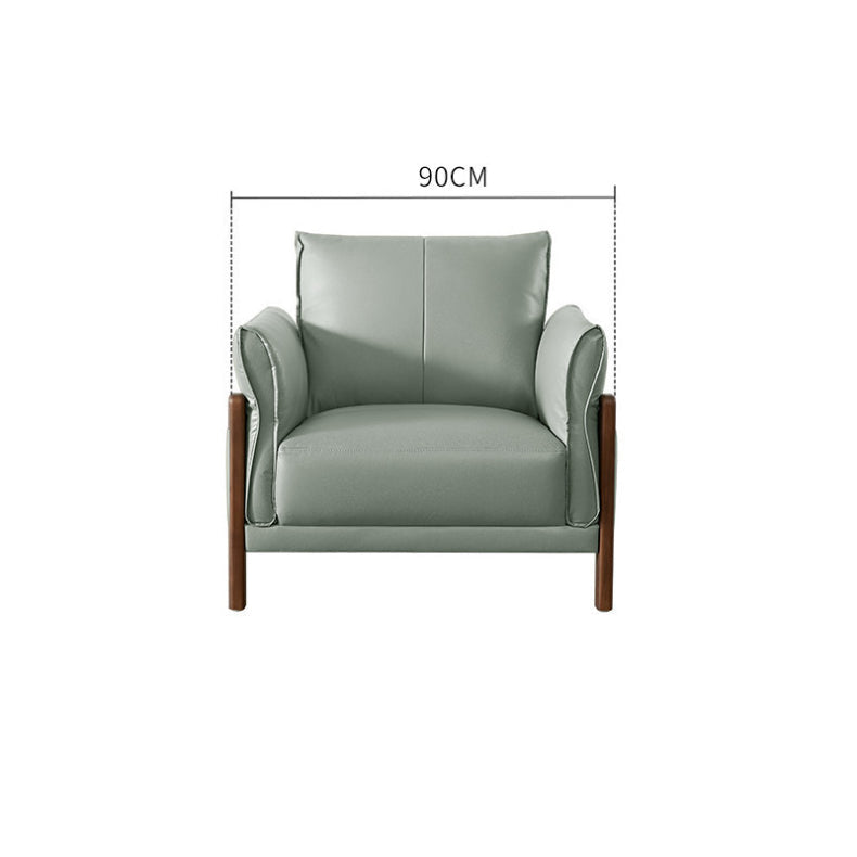 KUKA #1118 3-Seater Minimalist Design Top Grain Leather Sofa (Factory Direct) picket and rail