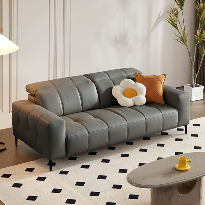 KUKA #1161 3-Seater 2.82m Minimalist Design Top Grain Leather Sofa (Factory Direct) picket and rail