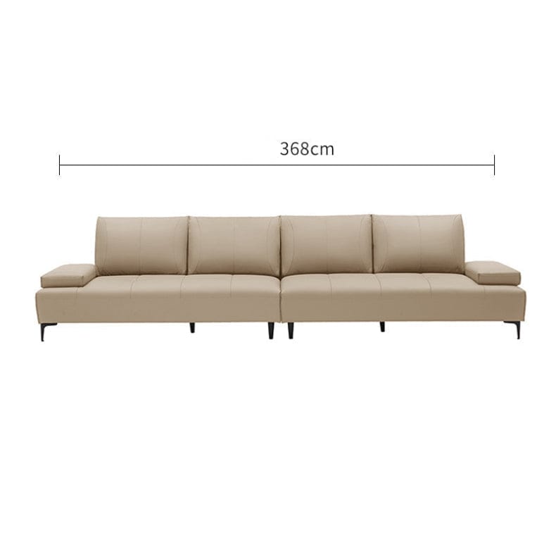 KUKA #1162 3-Seater Minimalist Design Top Grain Leather Daybed Sofa (Factory Direct) picket and rail