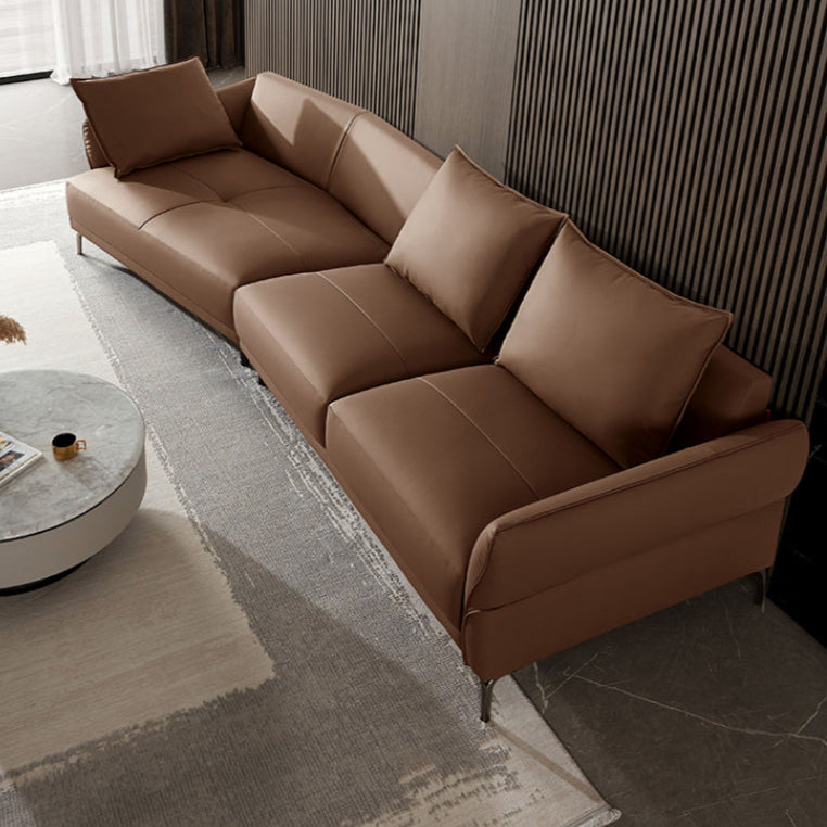 KUKA #1180 3-Seater Minimalist Design Top Grain Leather Sofa (Factory Direct) picket and rail