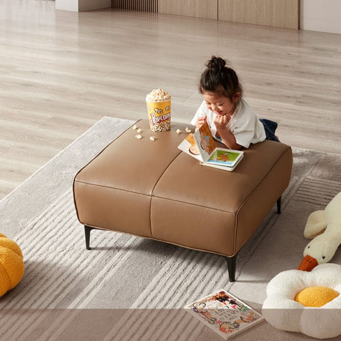 KUKA #1187 3-Seater Minimalist Design Top Grain Leather Sofa (Factory Direct) picket and rail