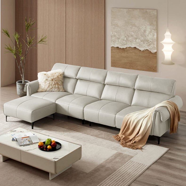 KUKA #1187 3-Seater Minimalist Design Top Grain Leather Sofa (Factory Direct) picket and rail
