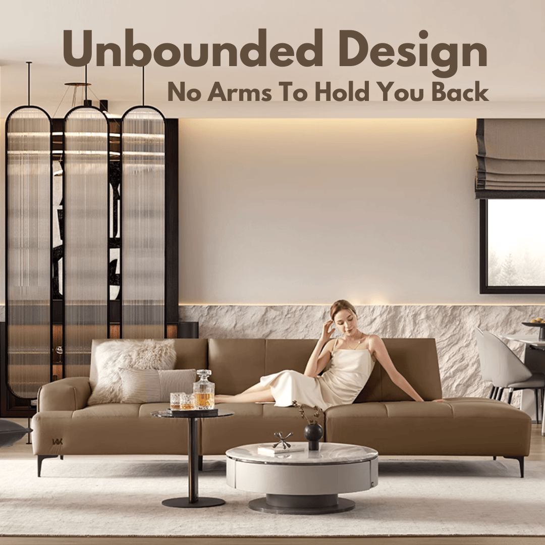 KUKA #1213 3-Seater Minimalist Design Top Grain Nappa Leather Sofa (Factory Direct) picket and rail