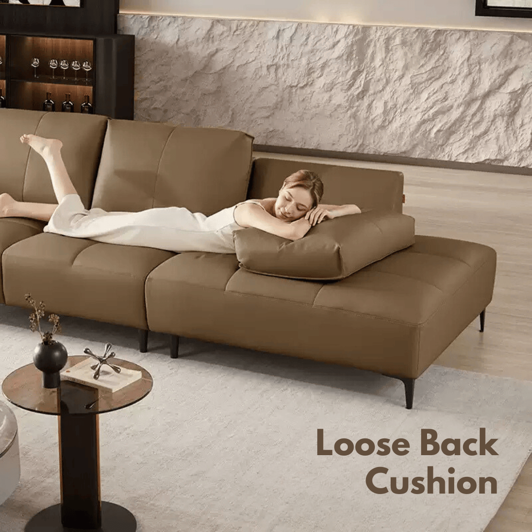 KUKA #1213 3-Seater Minimalist Design Top Grain Nappa Leather Sofa (Factory Direct) picket and rail