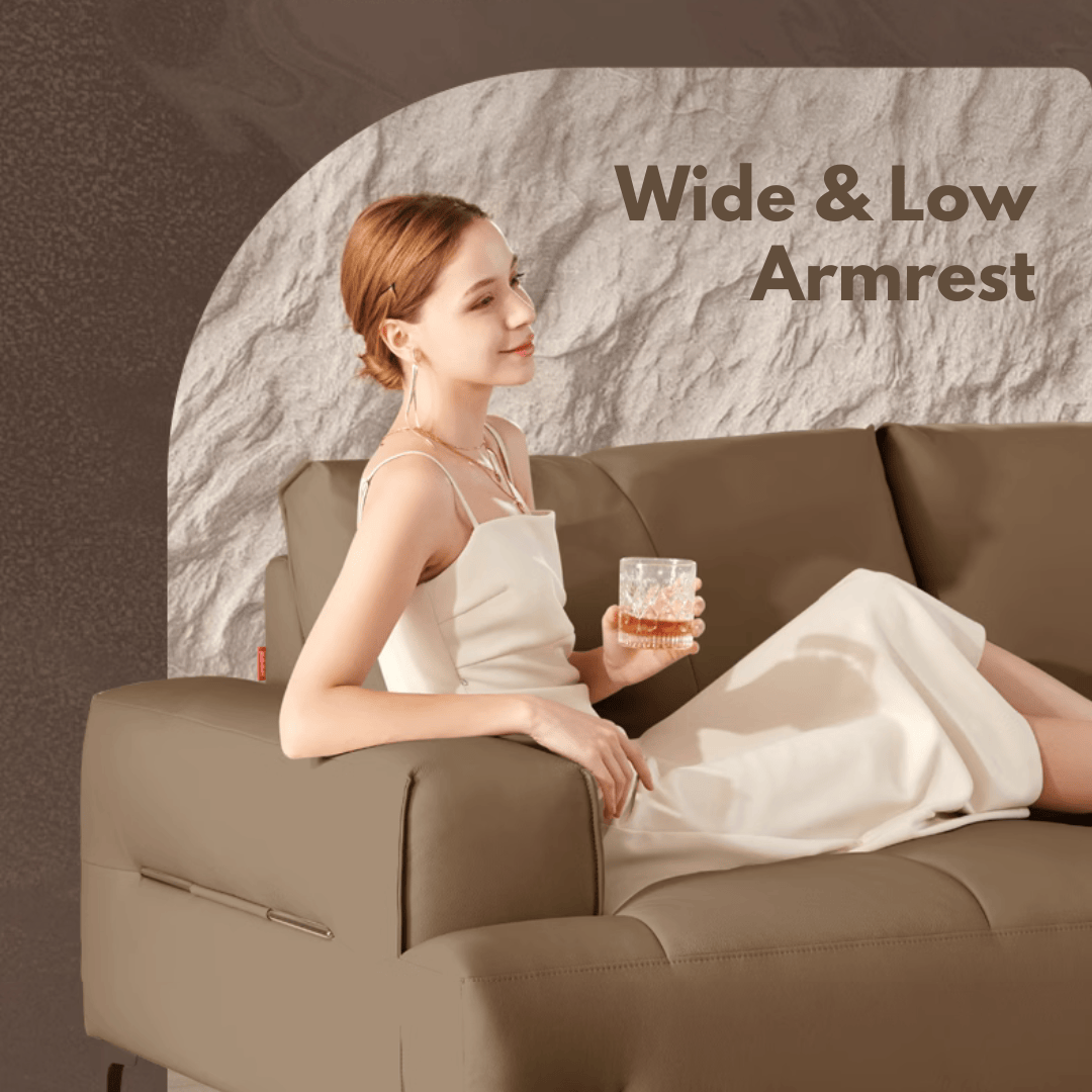 KUKA #1213 3-Seater Minimalist Design Top Grain Nappa Leather Sofa (Factory Direct) picket and rail
