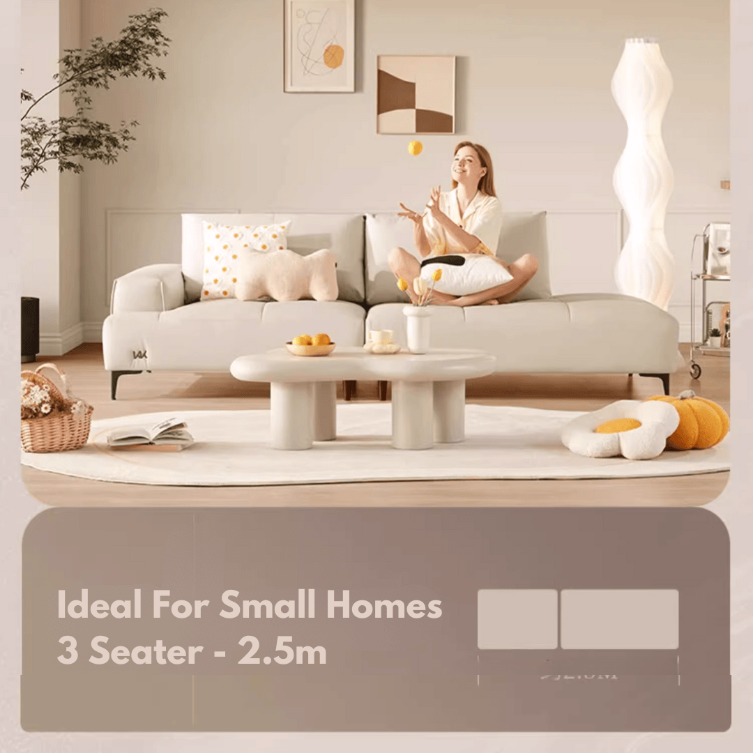 KUKA #1213 3-Seater Minimalist Design Top Grain Nappa Leather Sofa (Factory Direct) picket and rail