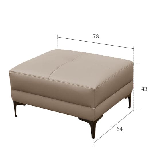 KUKA #1223 3-Seater Minimalist Design Top Grain Leather Sofa (Factory Direct) picket and rail