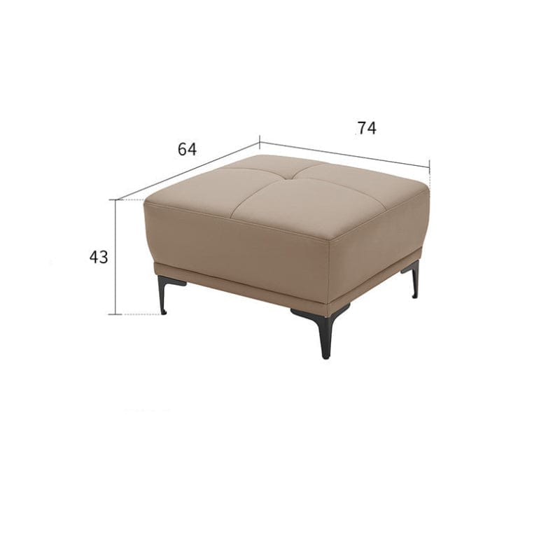 KUKA #1235FD 3-Seater Minimalist Design Top Grain Leather Sofa with Adjustable Armrest (Factory Direct) picket and rail