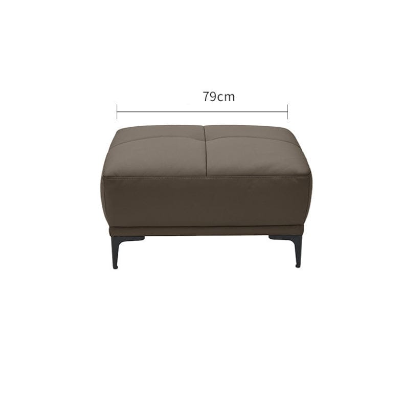 KUKA #1238FD 3-SeaterCompact Minimalist Design Top Grain Leather Sofa (Factory Direct) picket and rail