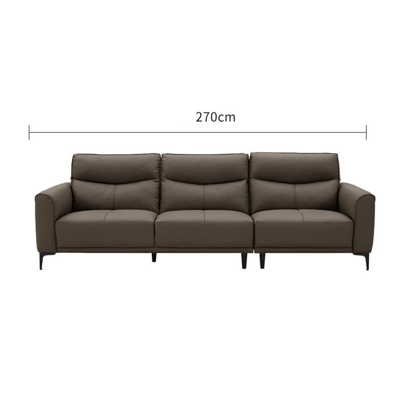 KUKA #1238FD 3-SeaterCompact Minimalist Design Top Grain Leather Sofa (Factory Direct) picket and rail