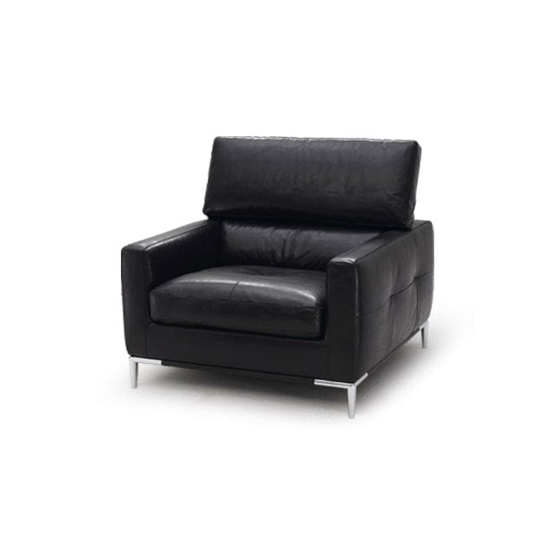 KUKA #1281 Full Leather Top Grain 1-Seater Leather Sofa (M Series) (I) picket and rail