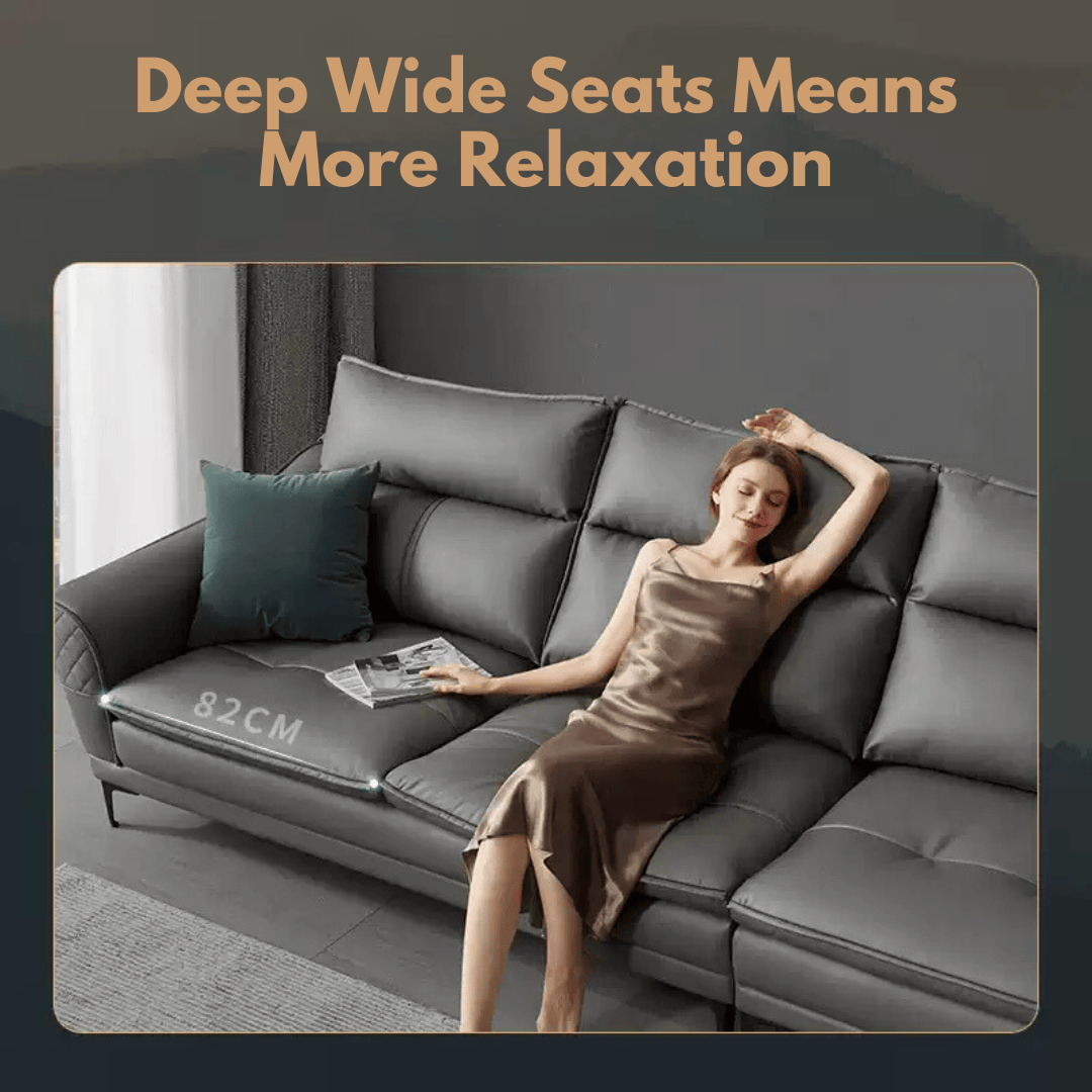 KUKA #2122 Budapest 3-Seater Italian Design Performance Leather Sofa (Factory Direct) picket and rail