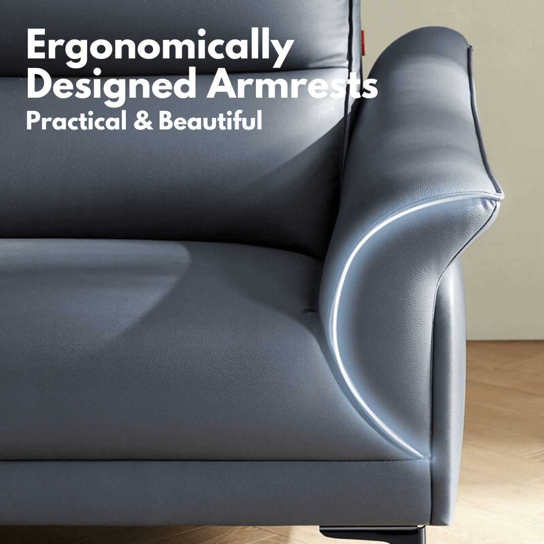 KUKA #21323-Seater Minimalist Design Performance Faux Leather Sofa (Factory Direct) picket and rail