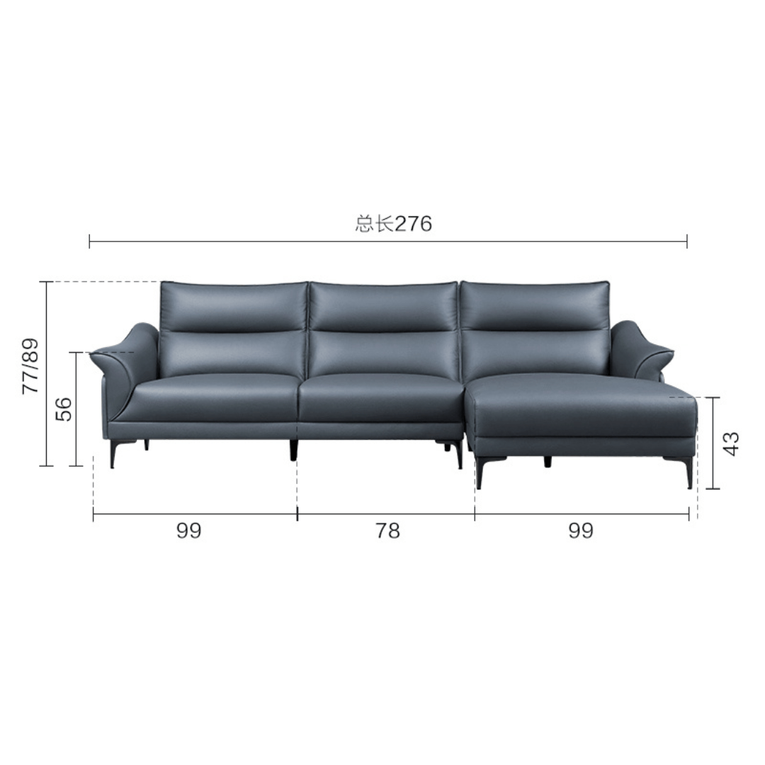 KUKA #21323-Seater Minimalist Design Performance Faux Leather Sofa (Factory Direct) picket and rail