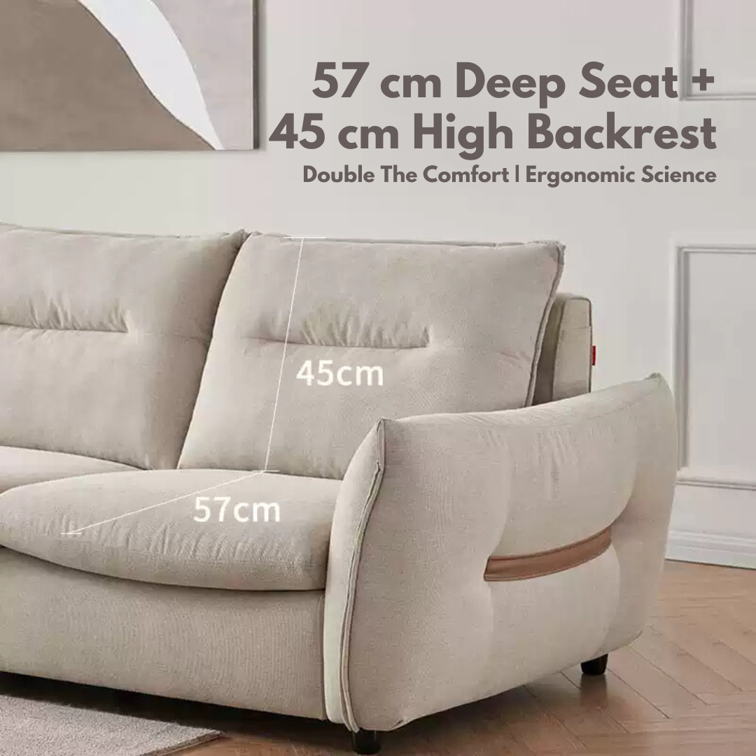 KUKA #2137 3-Seater Pet Friendly Fabric Sofa (Factory Direct) picket and rail