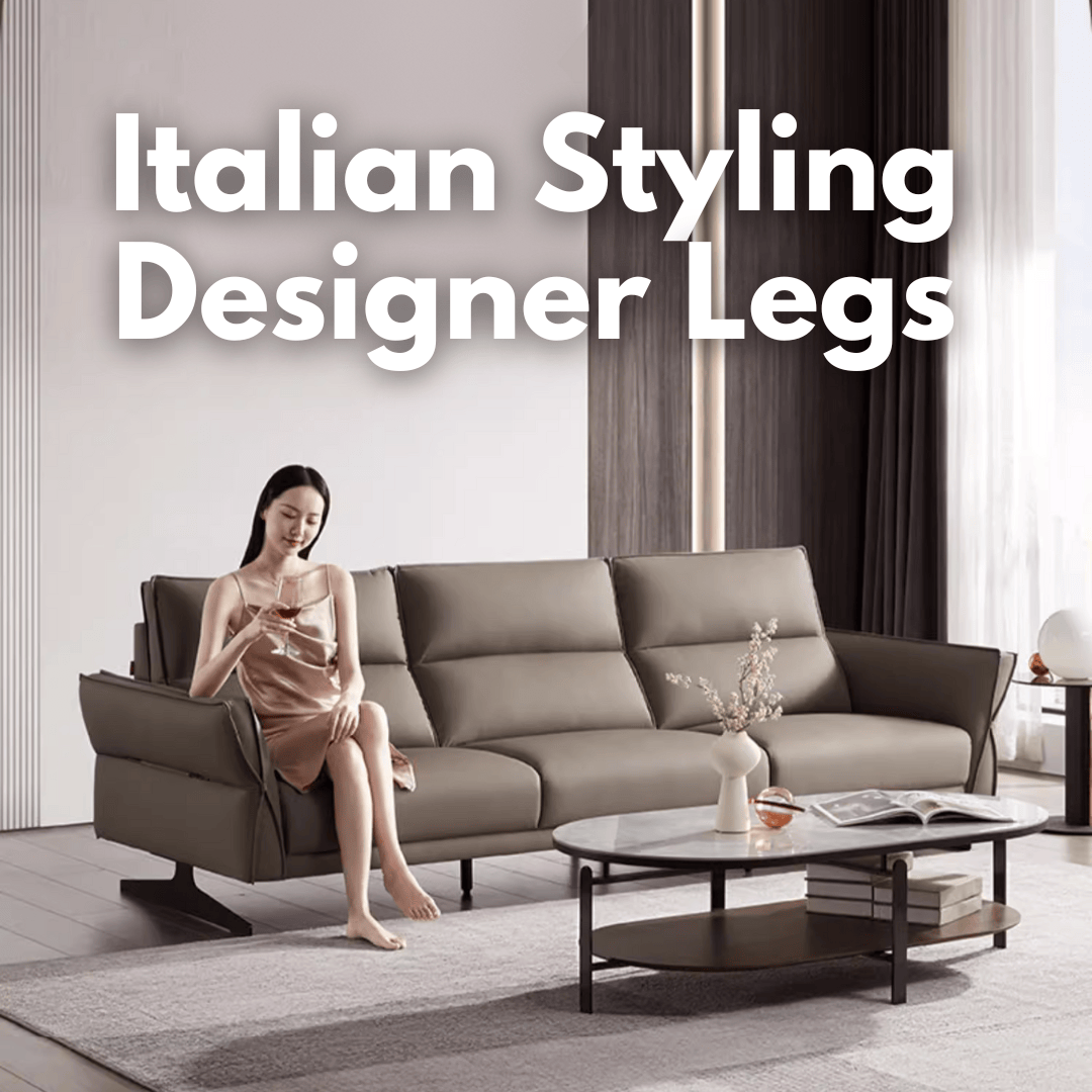 KUKA #2159 3-Seater Compact Design Performance Faux Leather Sofa (Factory Direct) picket and rail