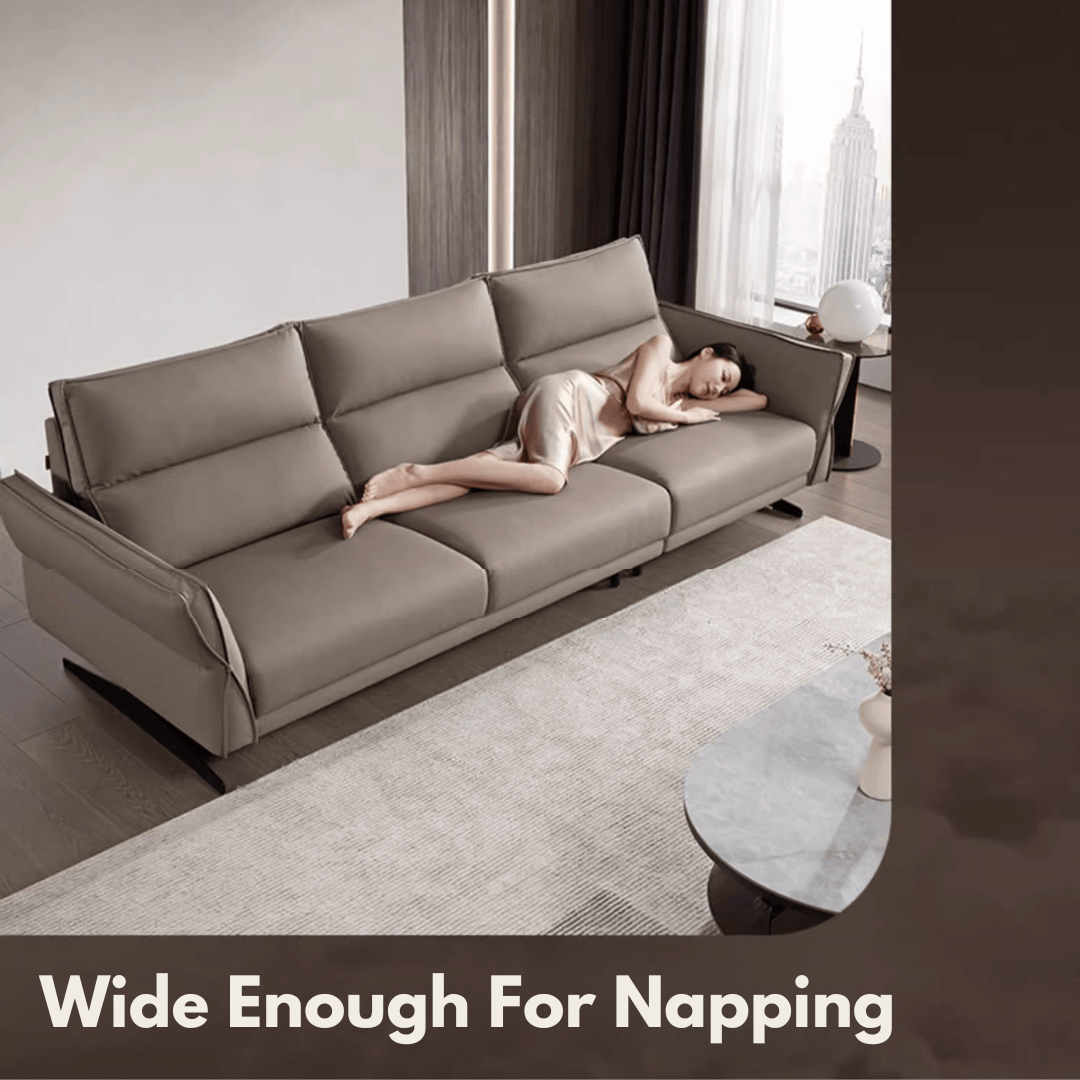 KUKA #2159 3-Seater Compact Design Performance Faux Leather Sofa (Factory Direct) picket and rail