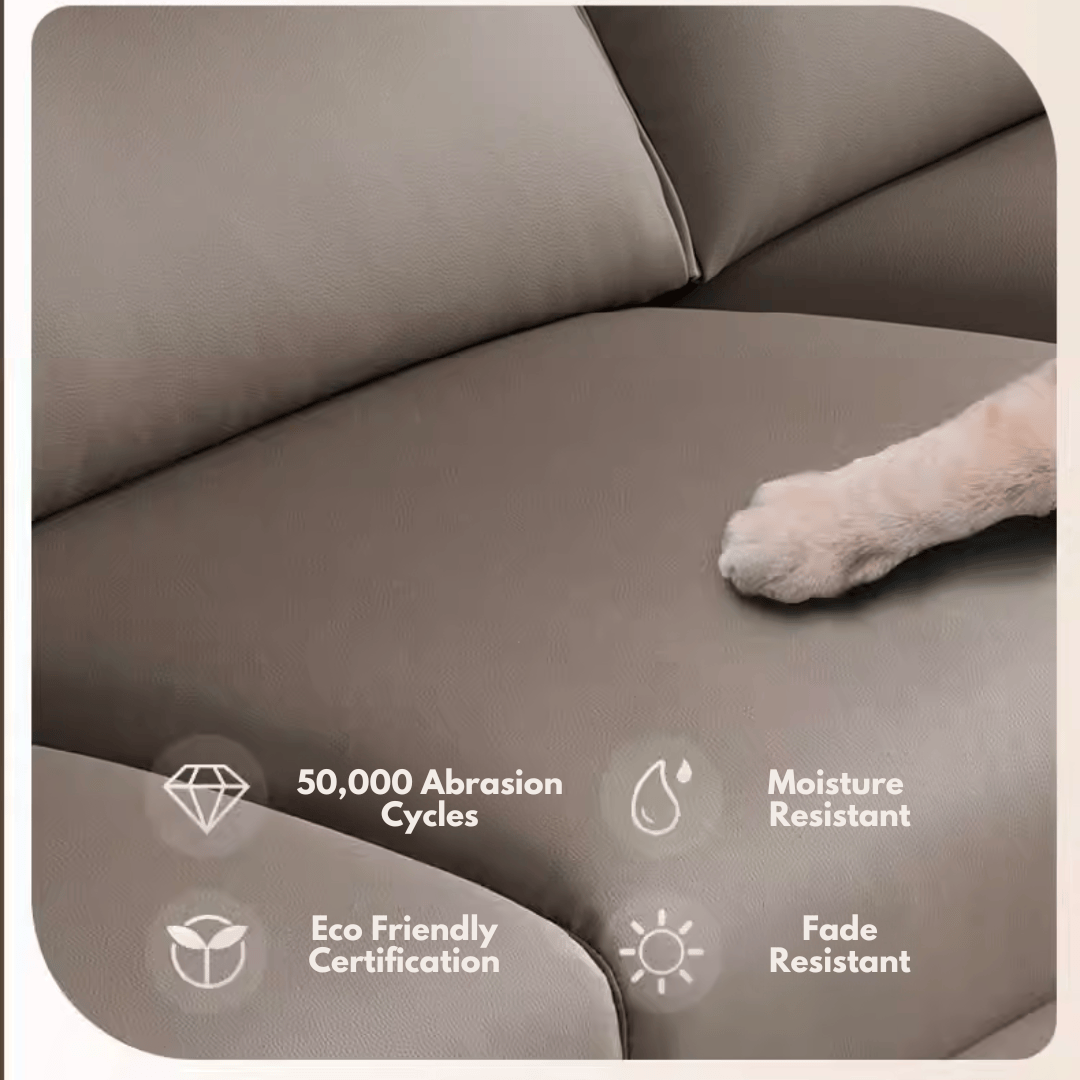 KUKA #2159 3-Seater Compact Design Performance Faux Leather Sofa (Factory Direct) picket and rail