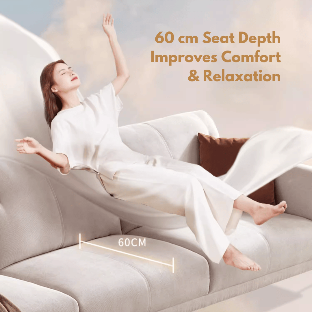 KUKA #2160 3-Seater Performance Leather Nordic Style Sofa (Factory Direct) picket and rail