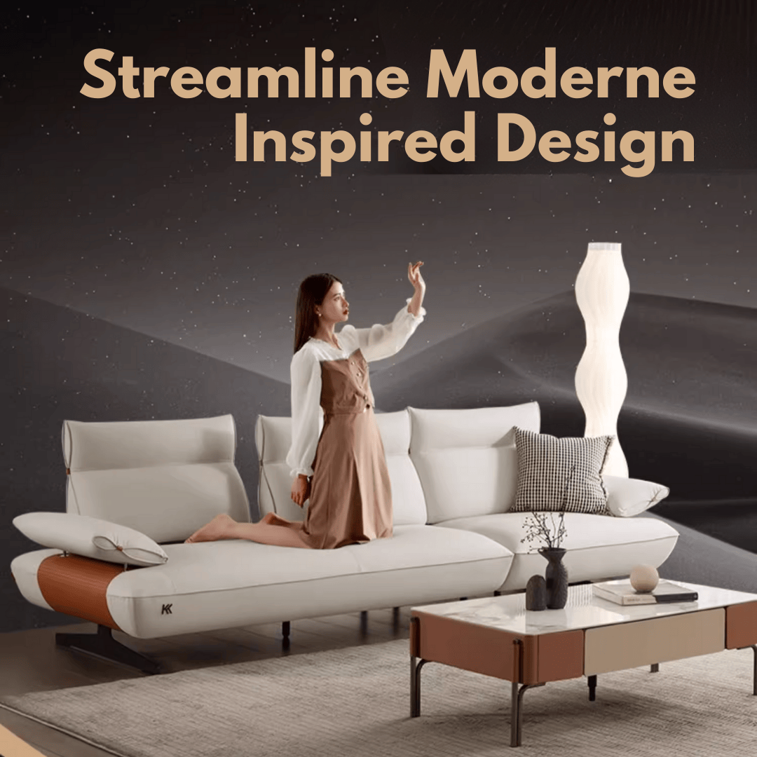 KUKA #2163 3-Seater Performance Faux Leather Sofa (Factory Direct) picket and rail