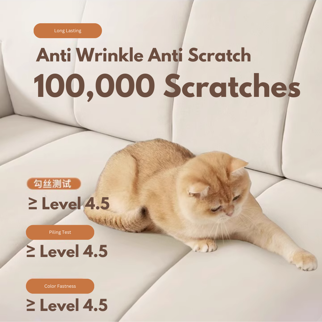 KUKA #2236 3-SeaterPet Friendly Performance Fabric Sofa (Factory Direct) picket and rail