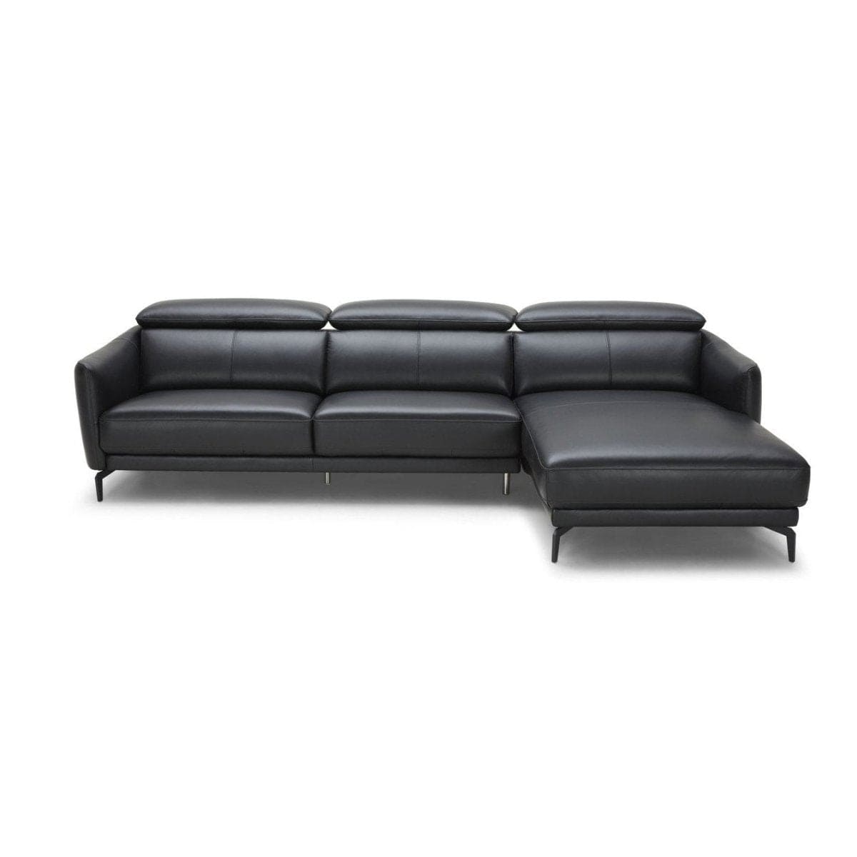 KUKA #5359 Full Leather Sofa (L shape Chaise Lounge) (M Series) (I) picket and rail