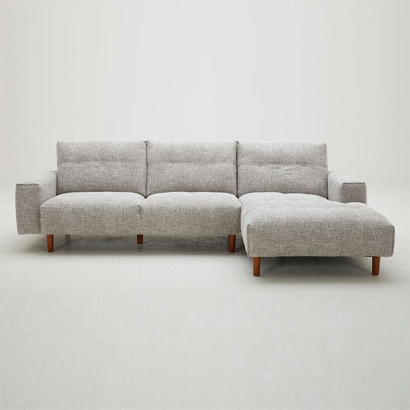 KUKA #5508 L-Shaped Fabric Sofa (Color: C1010) picket and rail