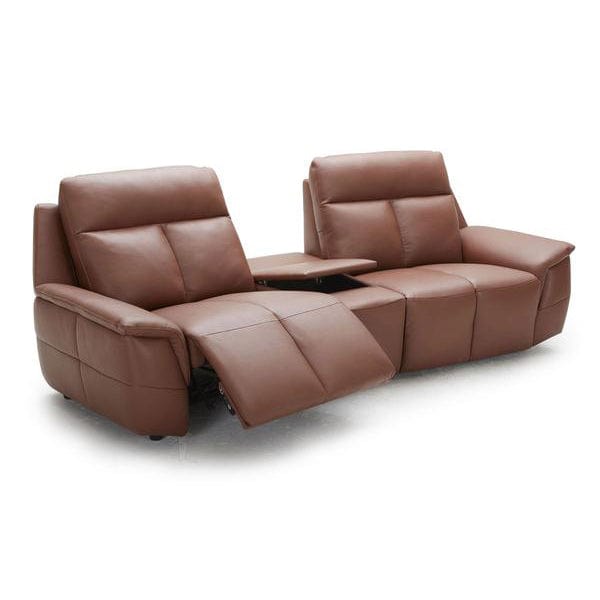 KUKA #5600 Full Leather Sofa (1.5/Corner-Seater, Chaise Lounge) (M1 Series) (I) picket and rail