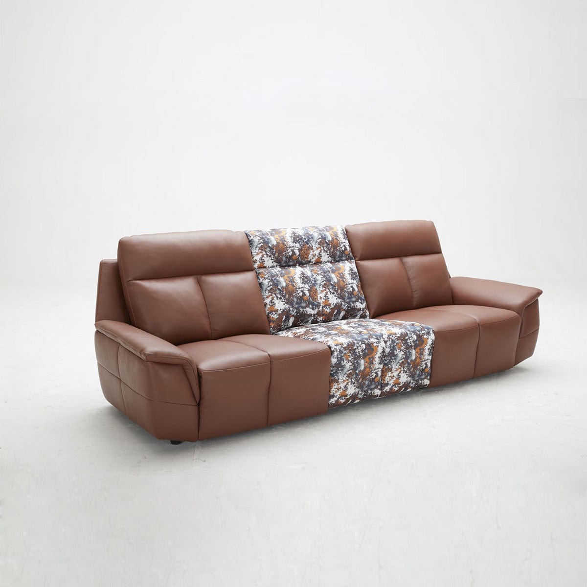 KUKA #5600 Full Leather Sofa (1.5/Corner-Seater, Chaise Lounge) (M1 Series) (I) picket and rail