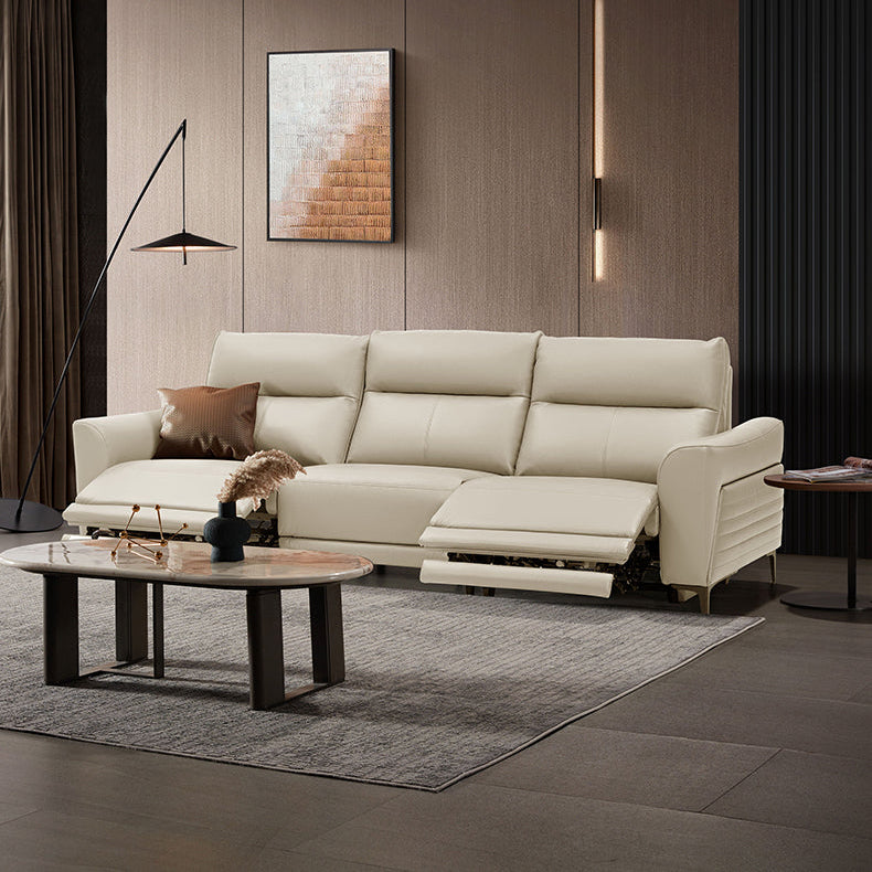KUKA #6055 3-SeaterZero Wall Top Grain Leather Electric Recliner Sofa (Factory Direct) picket and rail