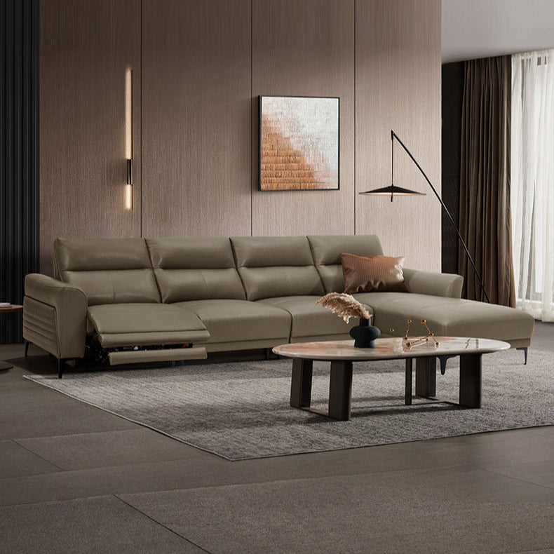 KUKA #6055 3-SeaterZero Wall Top Grain Leather Electric Recliner Sofa (Factory Direct) picket and rail