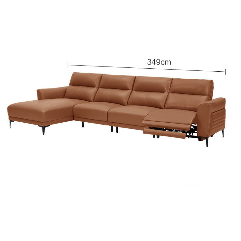 KUKA #6055 3-SeaterZero Wall Top Grain Leather Electric Recliner Sofa (Factory Direct) picket and rail