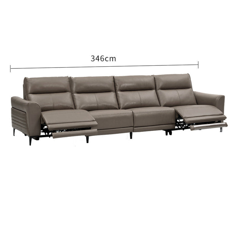 KUKA #6055 3-SeaterZero Wall Top Grain Leather Electric Recliner Sofa (Factory Direct) picket and rail
