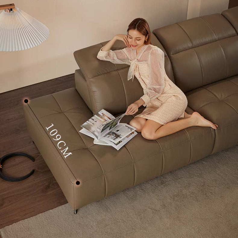 KUKA #6085 3-Seater Zero Wall Top Grain Leather Electric Recliner Daybed Sofa (Factory Direct) picket and rail