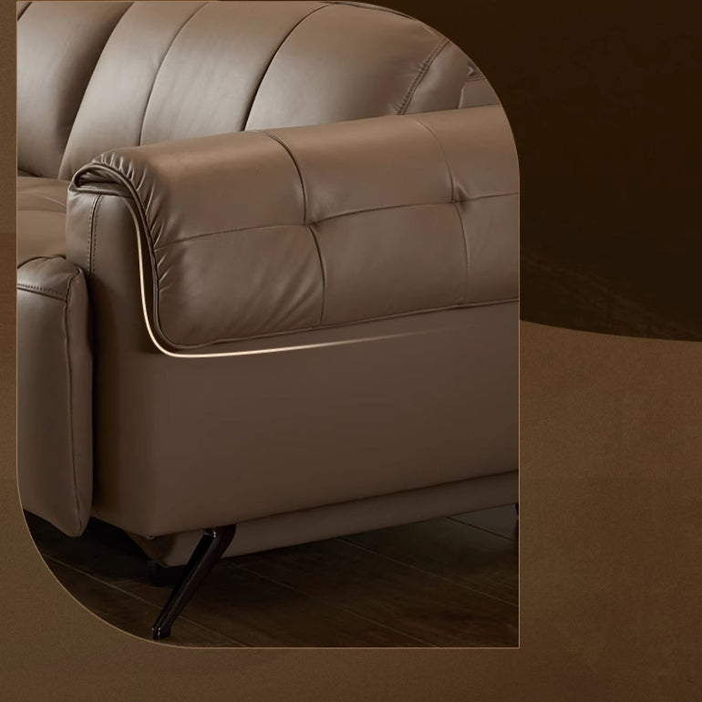 KUKA #6085 3-Seater Zero Wall Top Grain Leather Electric Recliner Daybed Sofa (Factory Direct) picket and rail