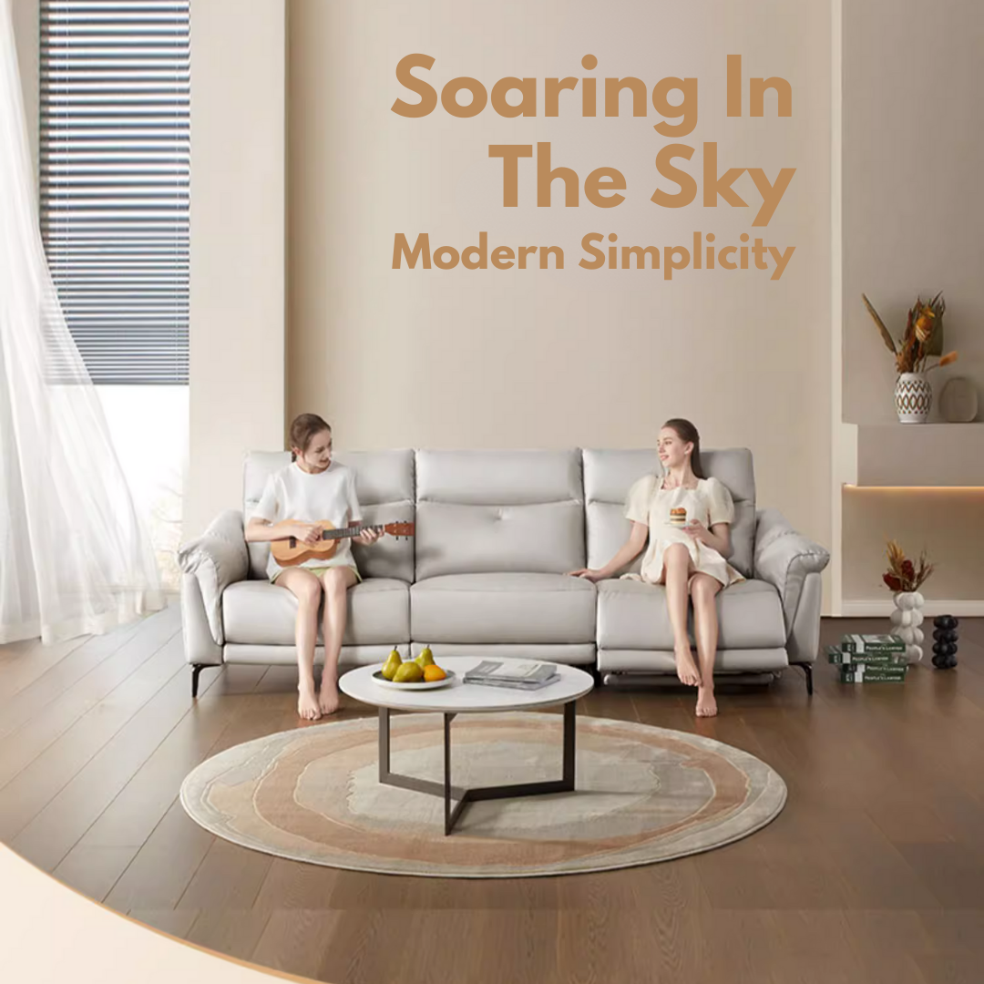 KUKA #6088B/C 3-Seater Performance Leather Electric Recliner Sofa (Factory Direct) picket and rail