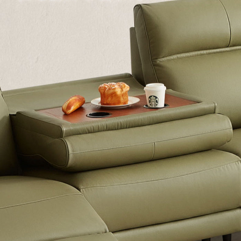 KUKA #6099 3-Seater Zero Wall Top Grain Leather Electric Recliner Sofa (Factory Direct) picket and rail