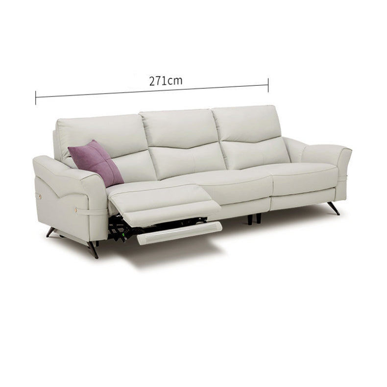 KUKA #6106 3-Seater Zero Wall Top Grain Leather Electric Recliner Sofa (Factory Direct) picket and rail