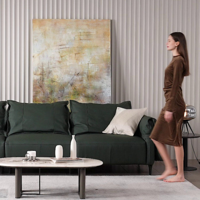 KUKA #6119 3-Seater 3.05m Zero Wall Top Grain Leather Electric Recliner Sofa (Factory Direct) picket and rail