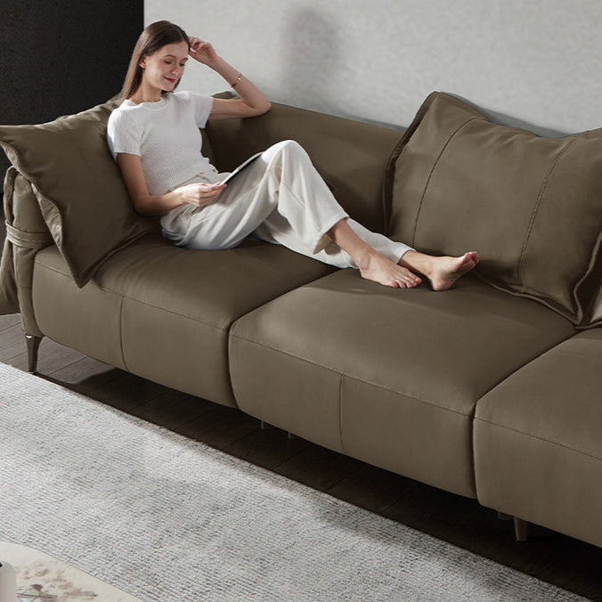 KUKA #6119 3-Seater 3.05m Zero Wall Top Grain Leather Electric Recliner Sofa (Factory Direct) picket and rail