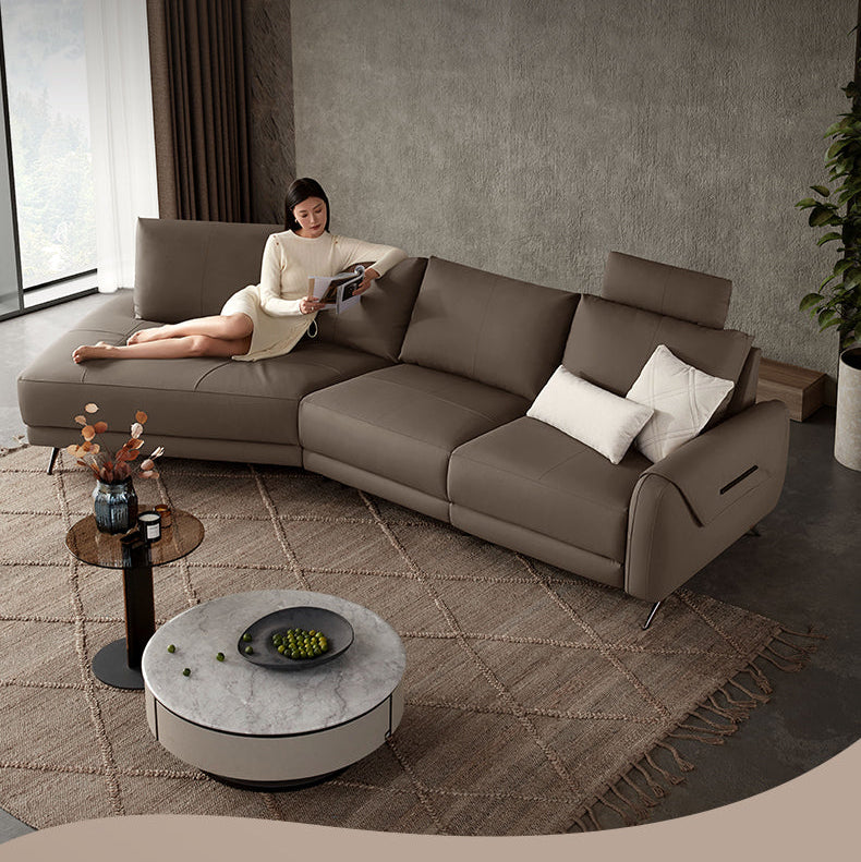 KUKA #6129 3-Seater Length 3.4m Top Grain Leather Electric Recliner Daybed Sofa (Factory Direct) picket and rail