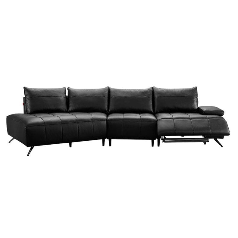 KUKA #6130 3-Seater 3.57m Top Grain Leather Electric Recliner Daybed Sofa (Factory Direct) picket and rail