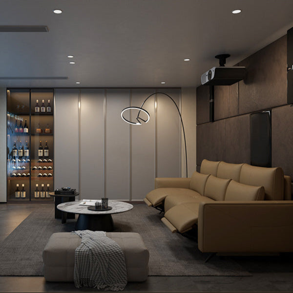 KUKA #6135 3-Seater Zero Wall Top Grain Leather Electric Recliner Sofa (Factory Direct) picket and rail