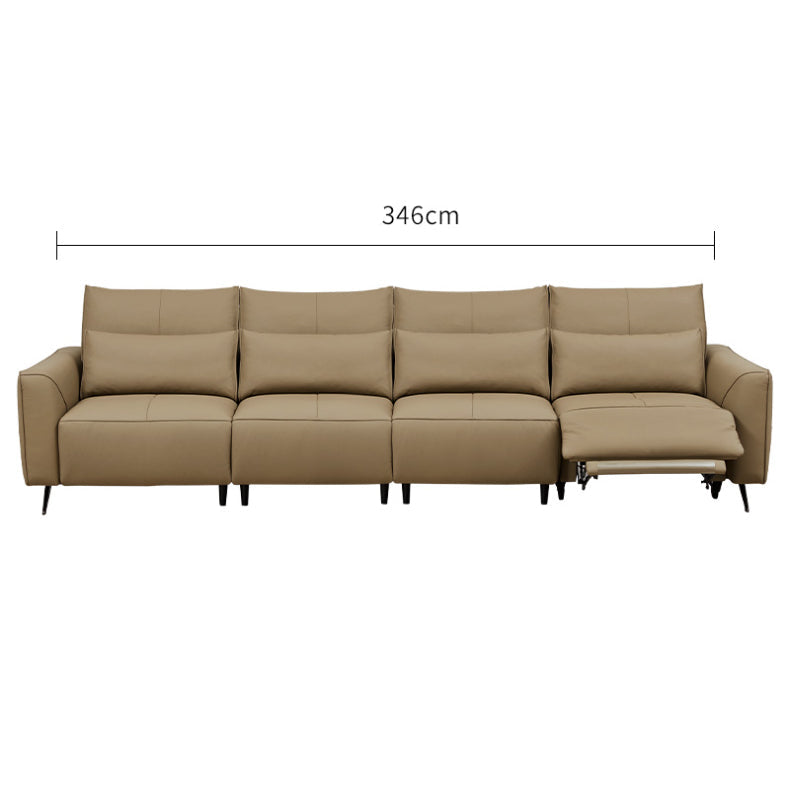 KUKA #6135 3-Seater Zero Wall Top Grain Leather Electric Recliner Sofa (Factory Direct) picket and rail