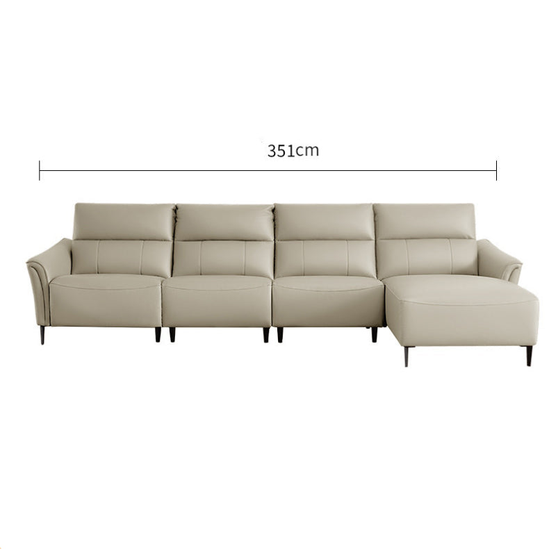 KUKA #6155 3-Seater Zero Wall Top Grain Leather Electric Recliner Sofa (Factory Direct) picket and rail